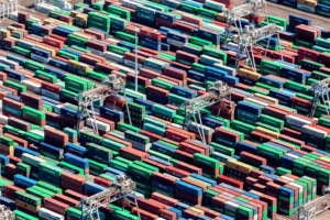 Aerial view of the Port of Rotterdam